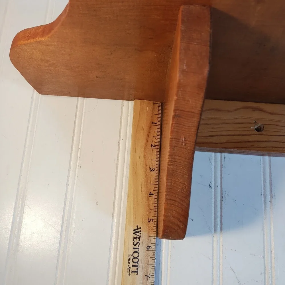 Vintage Handmade Wood Wall Shelf 27